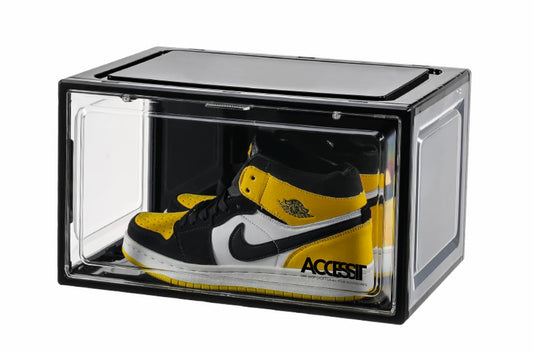 Heavy duty Sneaker box, sneaker crate, sneaker care accessories, shoe box, plastic shoe box,3 side view, sneaker crates, stackable sneaker box